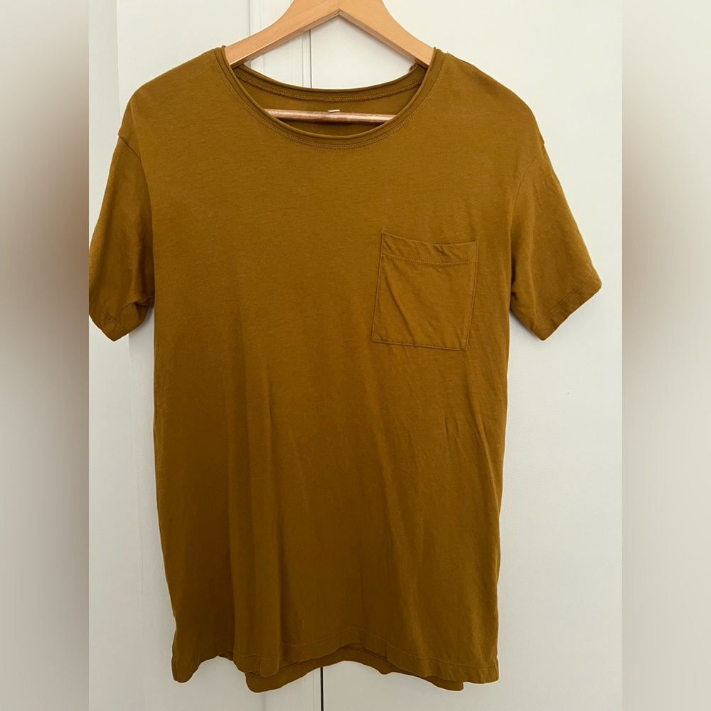 Madewell Ocre/Gold T-Shirt with Pocket